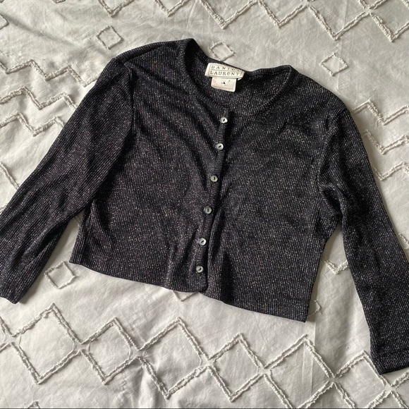vintage sparkly 90s cardigan - Picture 1 of 14